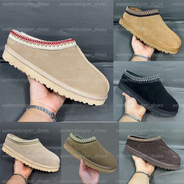 

Australia Tazz Platform Slippers Tasman Fur Slides Fashion Thick Sole Boots Slip-on Suede Wool Blend Winter Booties for Women Men Size 35-44, Color 1