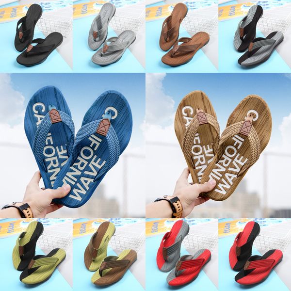 

2024 summer new wearable slippers mens womens non slip thick soled black red blue slippers for home use, Green