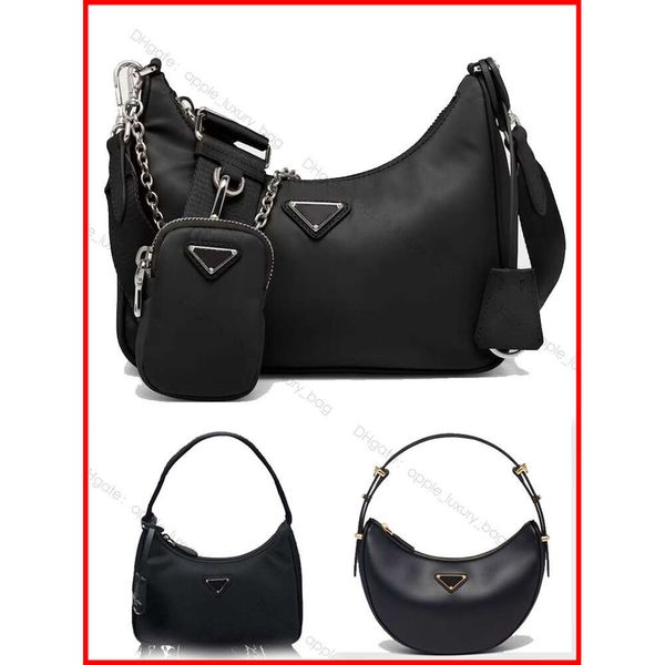 

Luxury Designer Crossbody Bag Men 2005 Hobo Nylon 3 Pieces Bags Women Handbag High Quality Shoulder Bag Canvas Composite Bag Classic Armpit Wallet With Box 688688, P#6