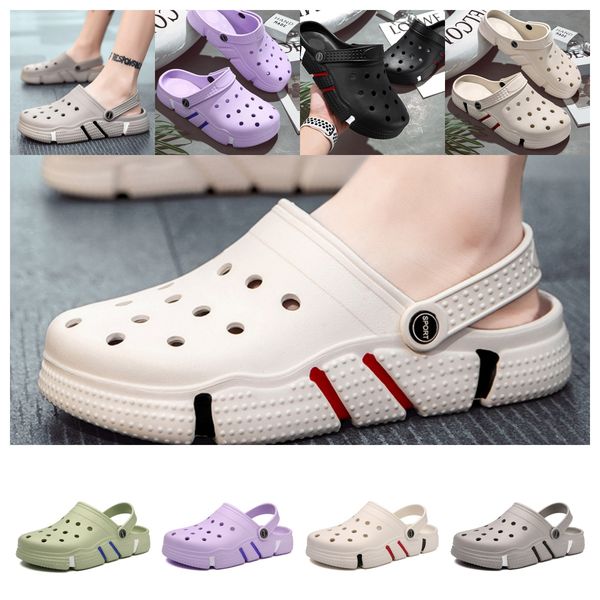 

Sandals Slippers Women Mens slipper sliders Outdoor Summer platform Slides luxury Designer shoes mens sliders unisex beach summer purple slipper low heel pu, White