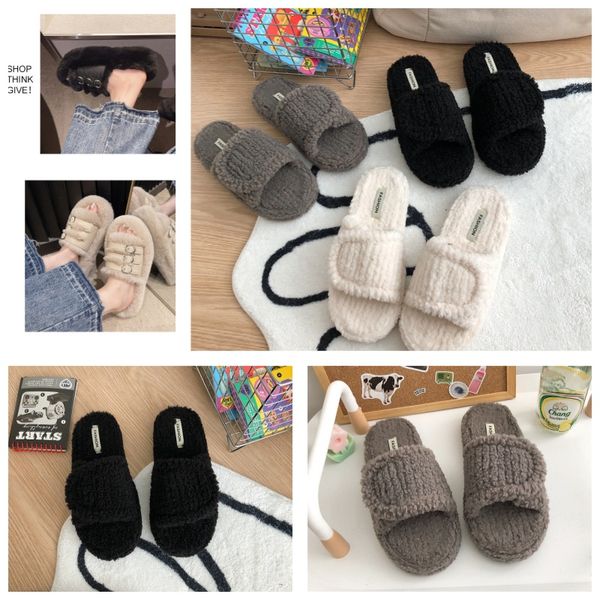 

Slippers (Ship From US)FRALOSHA Snowflake Pattern Home Woman Shoes Cotton Wool Plush Women Floor Non-slip Indoor, Grey