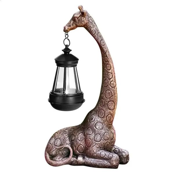 Goodeco Giraffe Statue with Solar Lantern Figures for GardenYard Decoration Gifts Women Men Mum Birthday Gift 240729