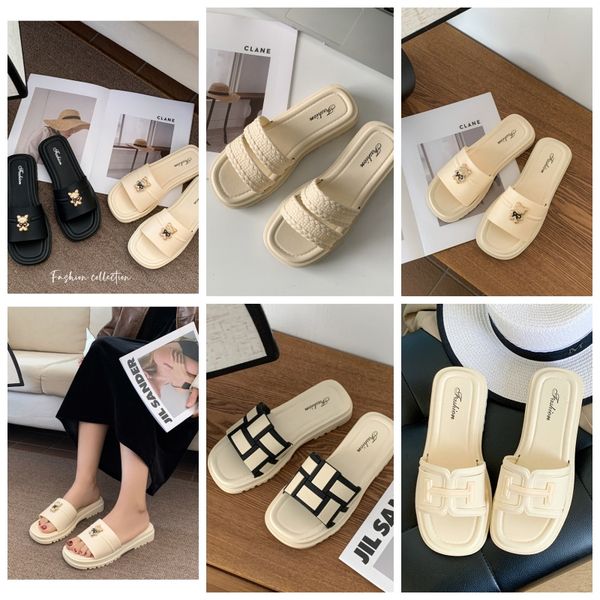 

slipper designer womens slides flat sliders summer sandals sandale shoes ladies classic brand casual outside slippers beach top quality, Lightgreen