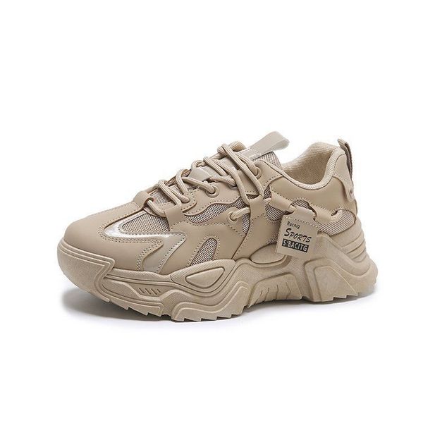 

2024 New Fashion Shoes Free shipping lace-up Women's White Wear resistant sports casual Wear Height increasing thick soled shoes shoes Outdoor breathable 35-40, Grey