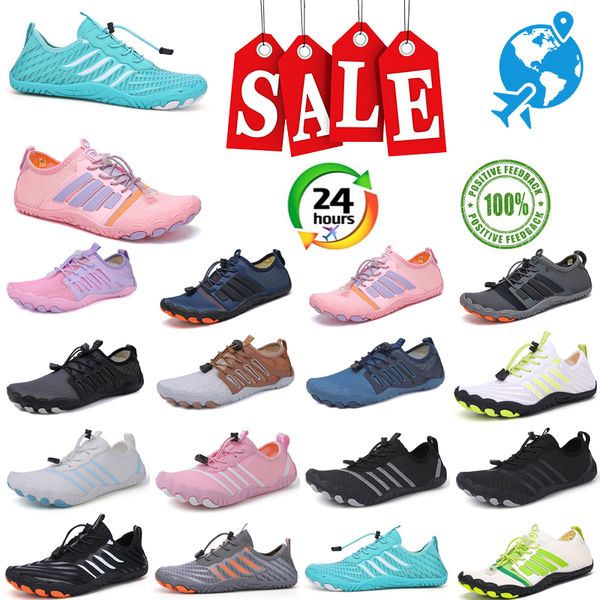 

Mens womens fashionable Five finger fitness shoes casual running shoes breathable black white color blocking, Ivory