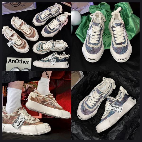 

casual shoes summer sports shoes wedge blue purple boy teenager cool mens shoes sneaker fashion lightweight Cowboy canvas brown youth 2024