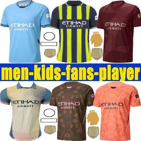 

DOKU HAALAND 24 25 SOCCER JERSEYS GREALISH DE BRUYNE FODEN BERNARDO 2024 2025 RODRIGO J. ALVAREZ LEWIS MANS CITIES SAVINHO Fourth football shirt kids kit fans player, Sss