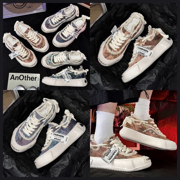 

casual shoes summer sports shoes wedge blue purple boy teenager cool mens shoes sneaker fashion lightweight Cowboy canvas brown youth 2024 black size 39-44 sport