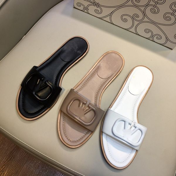 

Fashion Women Sandals Summer Velcro Slippers Designer Slides Beach Slippers Cutout Leather Sandal Embossed Butterfly Luxury Leather Slipper Woman, Pinkg