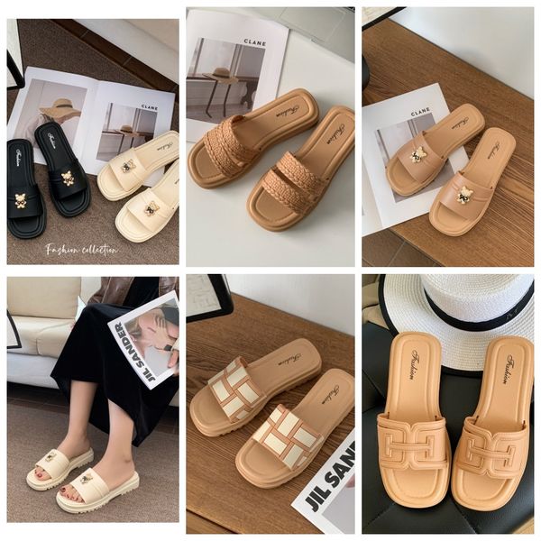 

Slippers 2024 Men Indoor Summer For Beach S Women's Slipers Platform Mules Shoes Woman Slide Flats Zapatos, Fuchsia