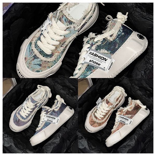 

casual shoes summer breathable sports shoes wedge blue purple boy teenager cool mens shoes sneaker fashion High quality lightweight Cowboy canvas 39-44 brown, Grey