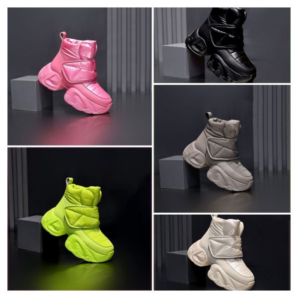 

New fashion thick bottom heightening sports casual thick bottom trend boots non-slip warm snow boots, Grey