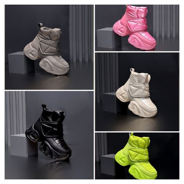 

2024 new style fashion thick bottom heightening sports leisure thick bottom trend boots non-slip warm snow boots, Brown