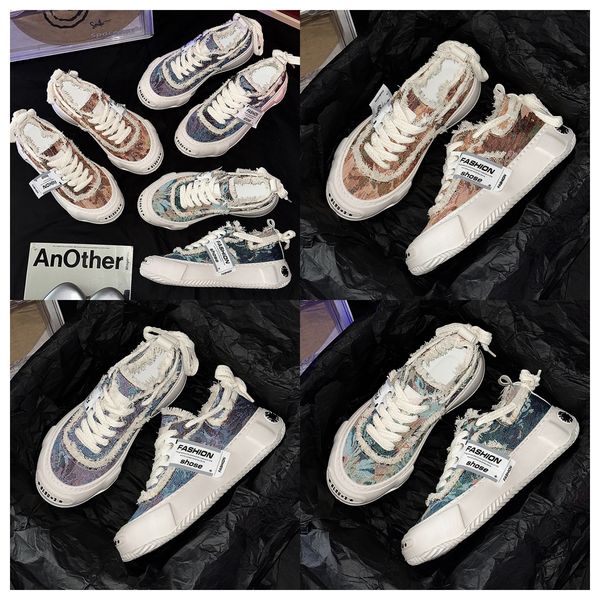 

casual shoes summer breathable sports shoes wedge blue purple boy teenager cool mens shoes sneaker fashion High quality lightweight Cowboy canvas 39-44 brown youth, Red