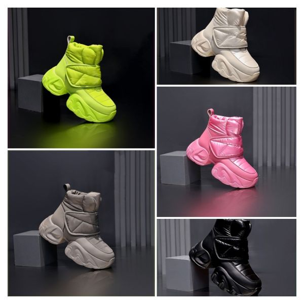 

New style fashion thick bottom heightening sports leisure thick bottom trend boots non-slip warm snow boot, Red