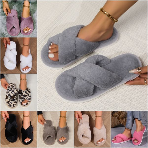 

New Cotton slippers female indoor fall winter home indoor leisure slippers flat slippers Cotton shoes women, Green