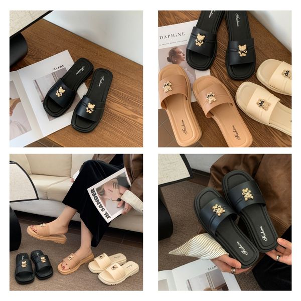 

Sandals Floral Slippers For Mens Womens Summer Room Beach Flat Heels Shoes Sandale Gear Sole Rubber Leather Brocade Slides claquette mule pantoufle, Blue