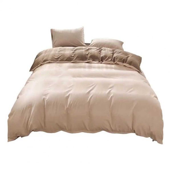 

4 Pcs Solid Color Bedding Set - Soft Fabric Comforter Cover & Pillow Cases, White