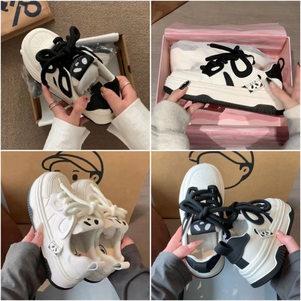 

2024 New casual thick-soled shoes Women's versatile black and white board shoes Men's black casual sneakers sports style, Blue