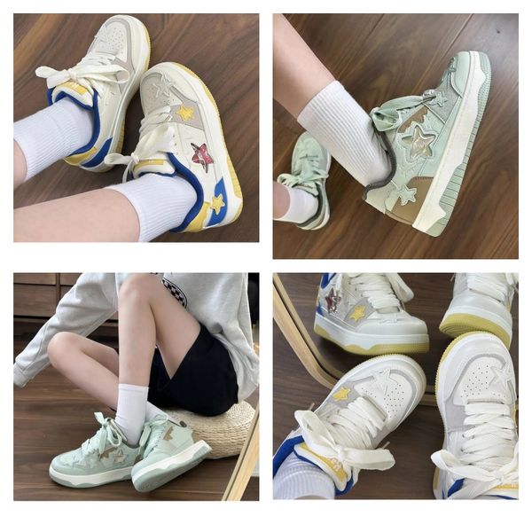 

Shoes summer new trendy casual shoes trendy shoes board shoes bread shoes same style white shoes for men and women, Blue
