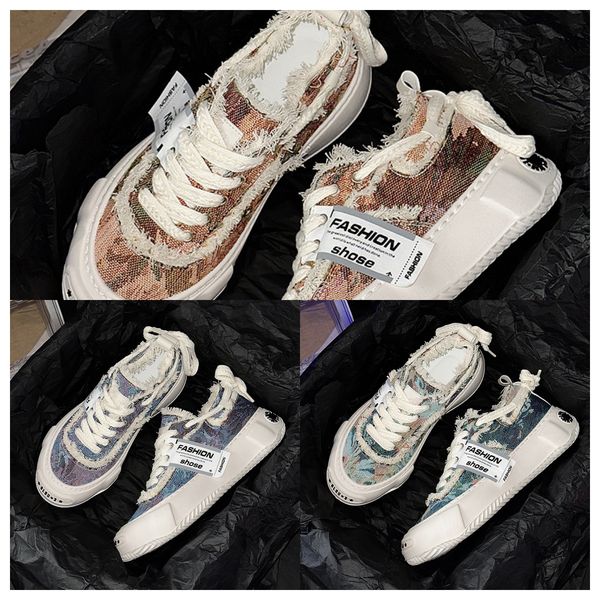 

casual shoes summer sports shoes wedge blue purple boy teenager mens shoes sneaker lightweight Cowboy canvas brown youth 2024 black eur 39-44 sport spring comfort