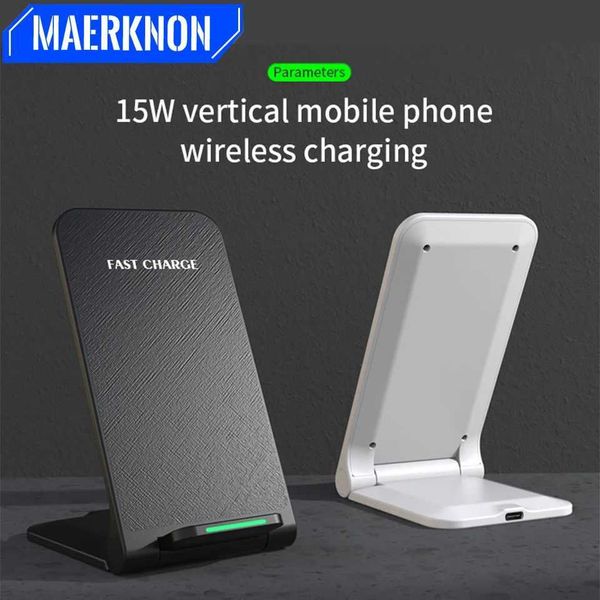 15W Wireless Charger For iPhone 14 13 12 Pro Max 11 Phone Stand Fast Charging Charger for Samsung Note 20/10 S21 Ultra FoldableM240731