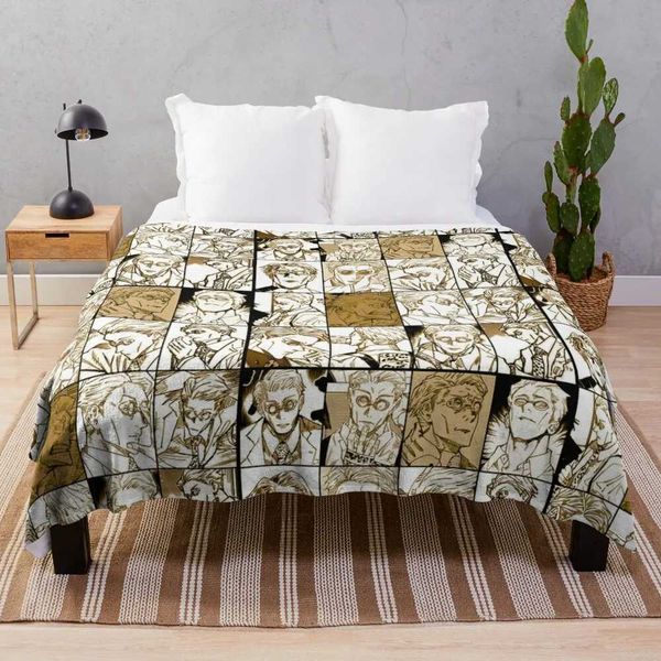 

Anime Nanami o Manga Collage Cozy Plush Throw Blanket for Home Couch, Beige