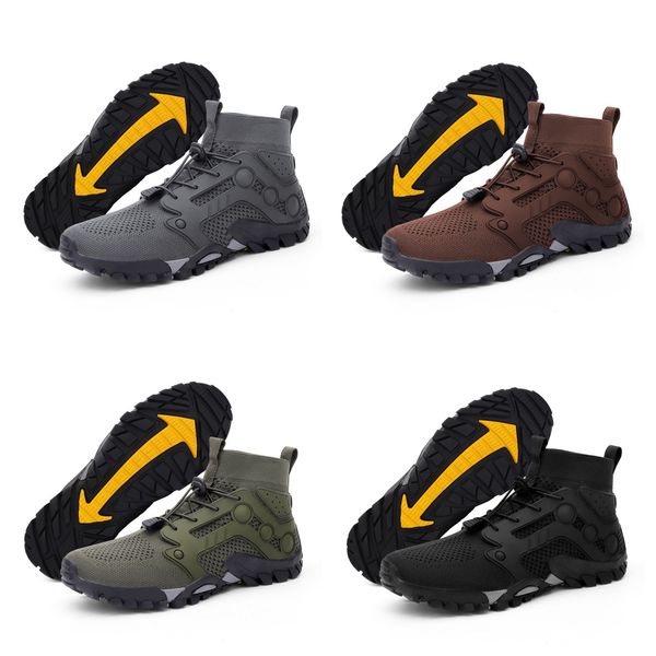 

outdoor hiking shoes high top wading shoes with adjustable buckle quick dry anti slip water shoes breathable mens womens black blue, Green