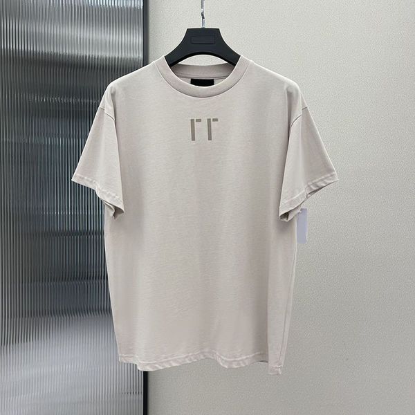 

2025 tshirt mens designer t shirts summer fashion simplesolid black letter printing Tshirts couple top white men shirt casual loose women tees asian size, Apricot 1