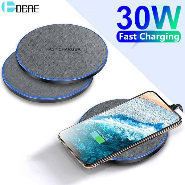 DCAE 30W Fast Wireless Charger For iPhone 15 14 13 12 11 Pro Max XS XR Type C Induction Charging Pad for Samsung S24 S23 S22 S21M240731
