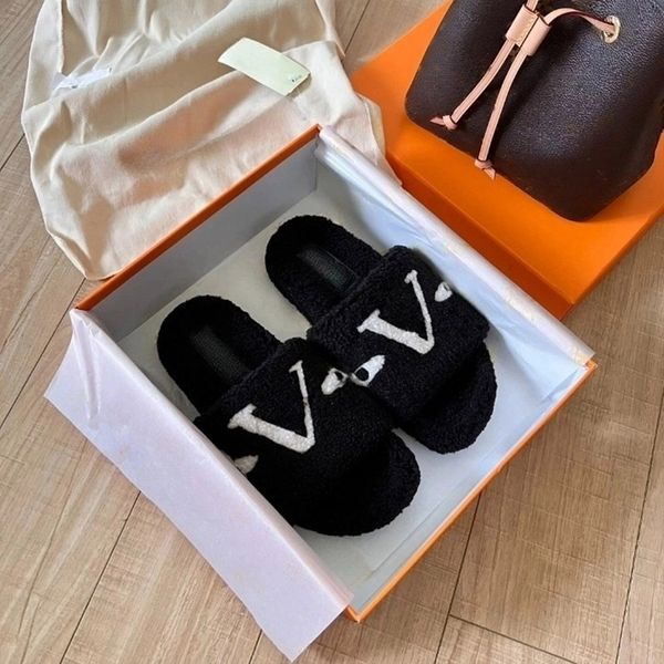 

Slippers Mao Slippers for Women Autumn and Winter New Home Bright Flat Bottom Warm Slippers Fashion Cotton Slippers, C1