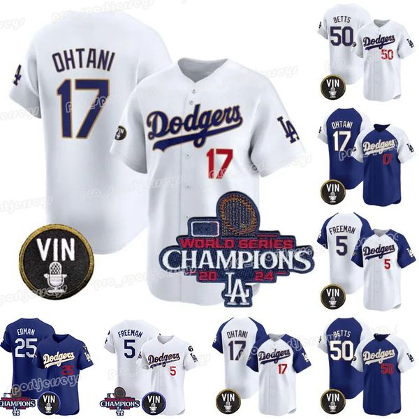 LA 2024 World Series Champion Dodgers Baseball Jerseys Shohei Ohtani Yoshinobu Yamamoto Will Smith Freddie Freeman Mookie Betts Pages Barnes Hernandez
