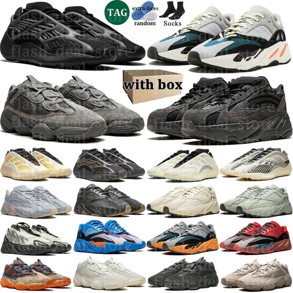 

with box Designer 500 Shoes 700 v2 v3 Alvah Utility Black Blush Bone White Ash Grey Azael Static Solid Grey Mens womens sneakers Trainers sports, Color 6