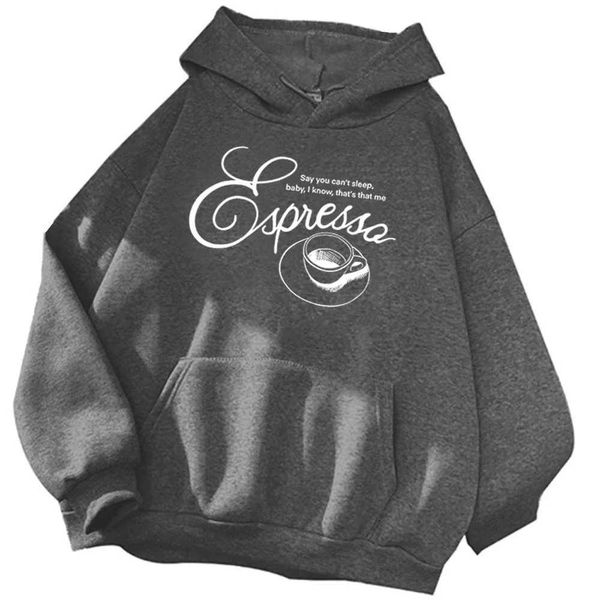 Men's Hoodies Sweatshirts Sabrina Carpenter Espresso Hoodie Sabrina Carpenter Music Merch Fan Gift Unisex Harajuku Long Slve Sweatshirts H241029