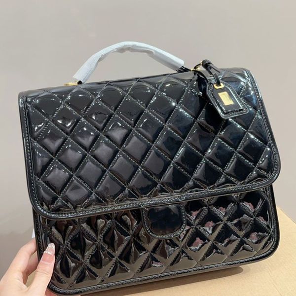 

Real leather Paint surface Classic Women luxurys Designers bags Shoulder bag Handbags Messenger Chain Bag Clutch Flap crossbody Wallet lady clutch Fortune bag 31m, Black