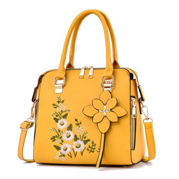 

Detail Shoulder Trendy Zipper Handbag For Work, Casual Crossbody Bag, Women's Floral Decor Purse F6.21#BFP2411011 PTP1, Khaki