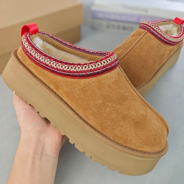 

Tazz Tasman mustard seed Thin bottom thick bottom Chestnut Slippers Designer shoes Sand Ultra Mini Australia Brown Platform Suede Wool Womens Classic Winter shoes