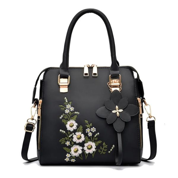 

2024 Designer Detail Shoulder Trendy Zipper Handbag For Work, Casual Crossbody Bag, Women's Floral Decor Purse F6.21#BFP2411011 PTP2, Red
