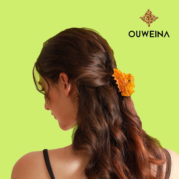 

New Brown Acetate Hair Grab Clip Temperament Shark Clip Hair Accessories Back of the Head