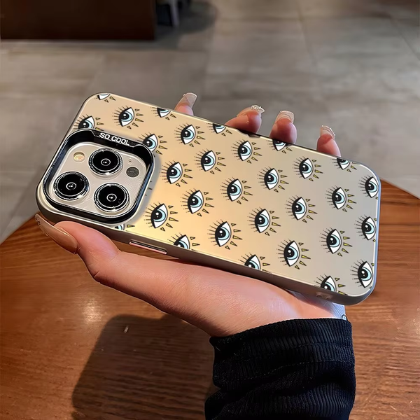 

Colored eyes Phone Case for iPhone 16 15 14 13 Pro 12 11 Pro Xs X XR Max 8 7 SE Laser Hard PC+TPU Cases Back Cover-H403, H425p3gray
