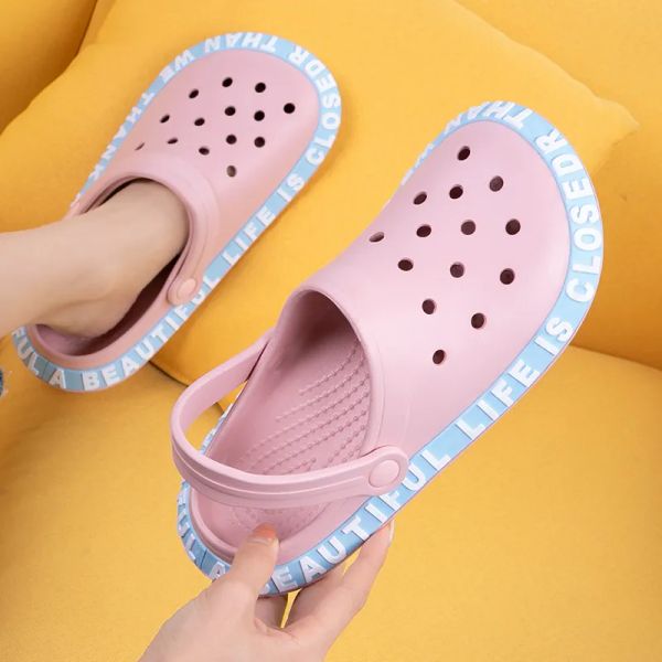 

Fashion Slippers slides shoes rubber sandals women Lightweight bule beach foam outdoor Walking Breathable Soft size 36-44, Red