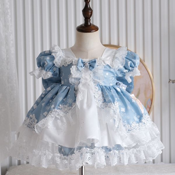 

New princess style fluffy skirt for children's mischievous baby wear, Blue