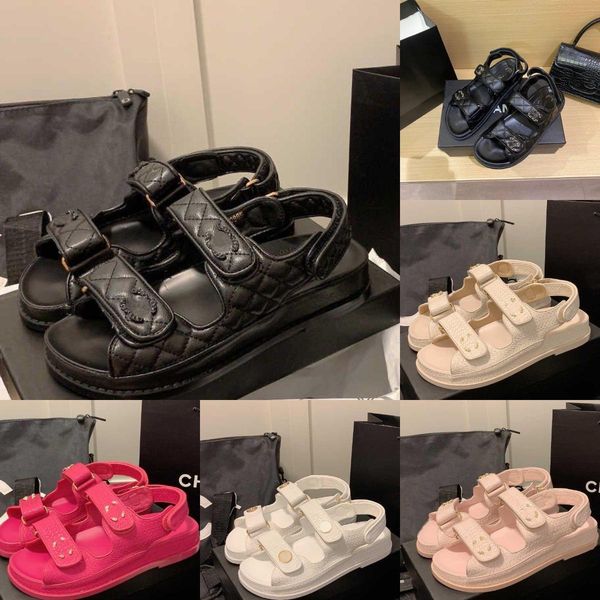 

Designer Sandals High Quality Womens Minimalist Casual Shoes Black White Pink Blue Fashion 00% Leather Platform Slippers Summer Beach Chanells Sandal 667