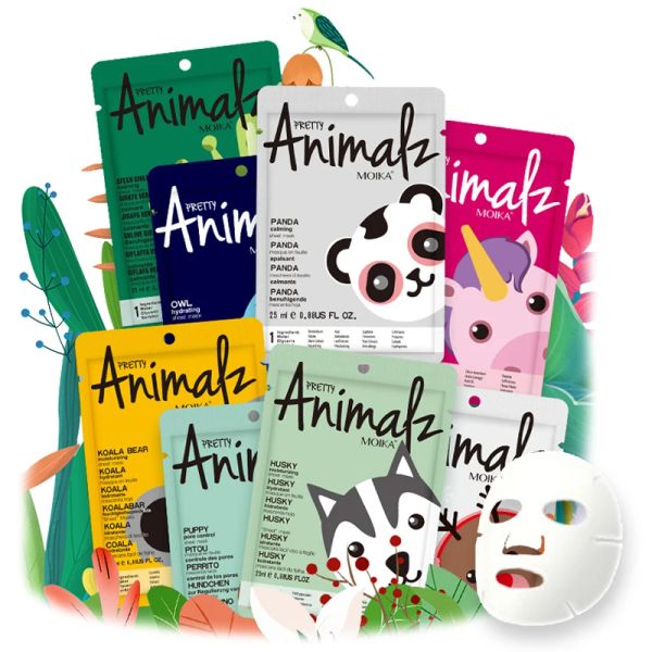 40 Pcs Animal Moisturizing 2025 Face Mask Anti-Wrinkle Anti-Aging Facial Mask Collagen Hyaluronic Acid Sheet Mask Skin new Care Face Care