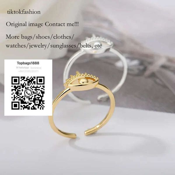 

Eye of Evil Ring For Women Stainless Steel Open Cuff Finger Rings Adjustable Fashion Vintage Minimalism Birthday Jewelry Gift