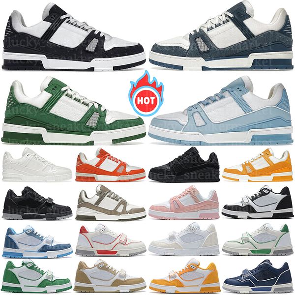 

Designer luxury Casual shoes men women trainer sneakers Low black white baby blue navy orange green tour yellow mens tennis fashion trainers 36-45, Color 11