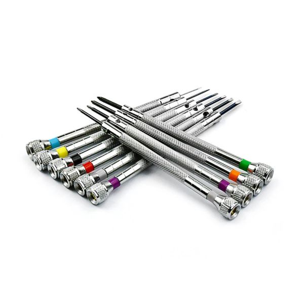 20PCS Watch Tool Repair Steel Screwdriver Set 0.6-1.6mm Slotted/1.4mm-2.0mm Cross Screwdriver kit Professional Watchmakers Tools