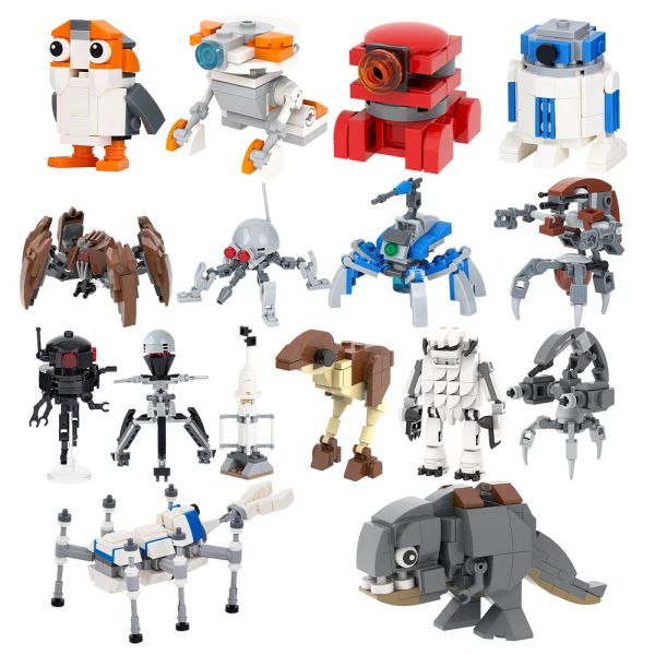 MOC Alien Droid Robot Space War Animal Sci-Fi Movie Figure Building Blocks Festival Christmas Gift Toys For Children Brick Medol