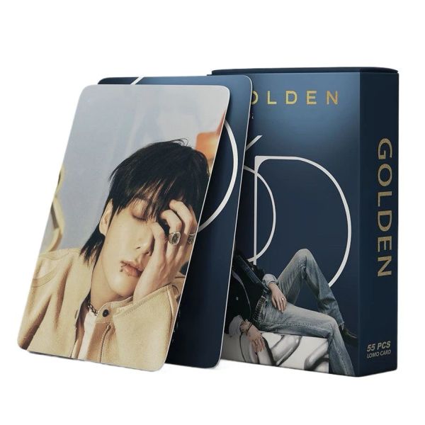 Kpop lomo card Postcard GOLDEN solo cards Photocards Album High Quality Photo Cards 2024