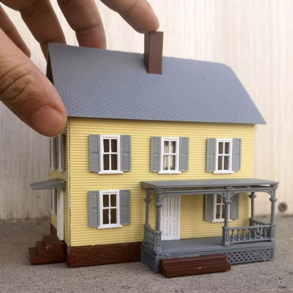 1/87 Ho Scale Miniature Architectural Model House Model Dwelling Kit Residential Scale Model Train Railway Layout